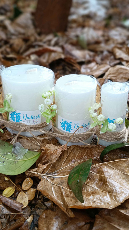 شمع جامد استوانه ای در سه اندازه